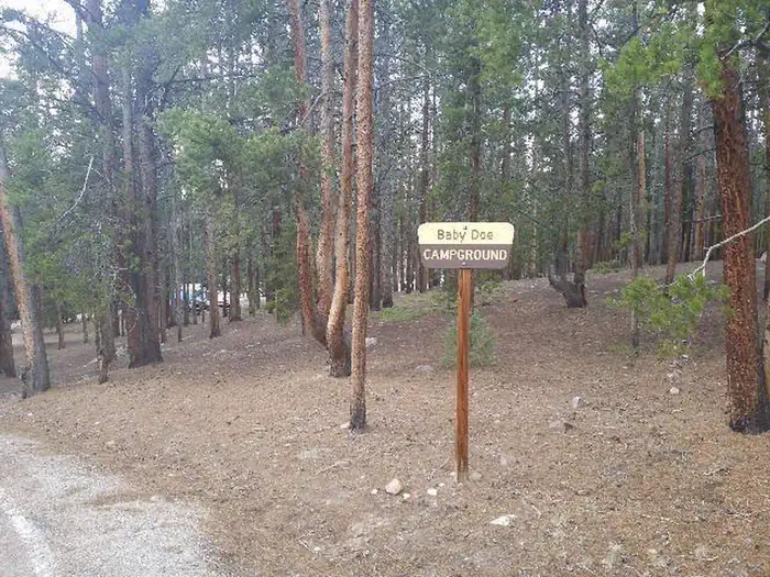 Baby Doe — Baby Doe Campground, Entry sign