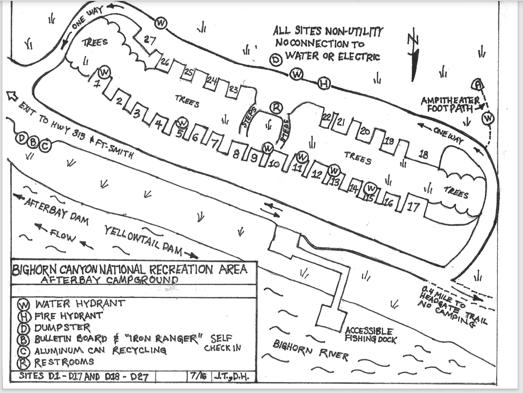 Afterbay Campground — Afterbay Campground Map