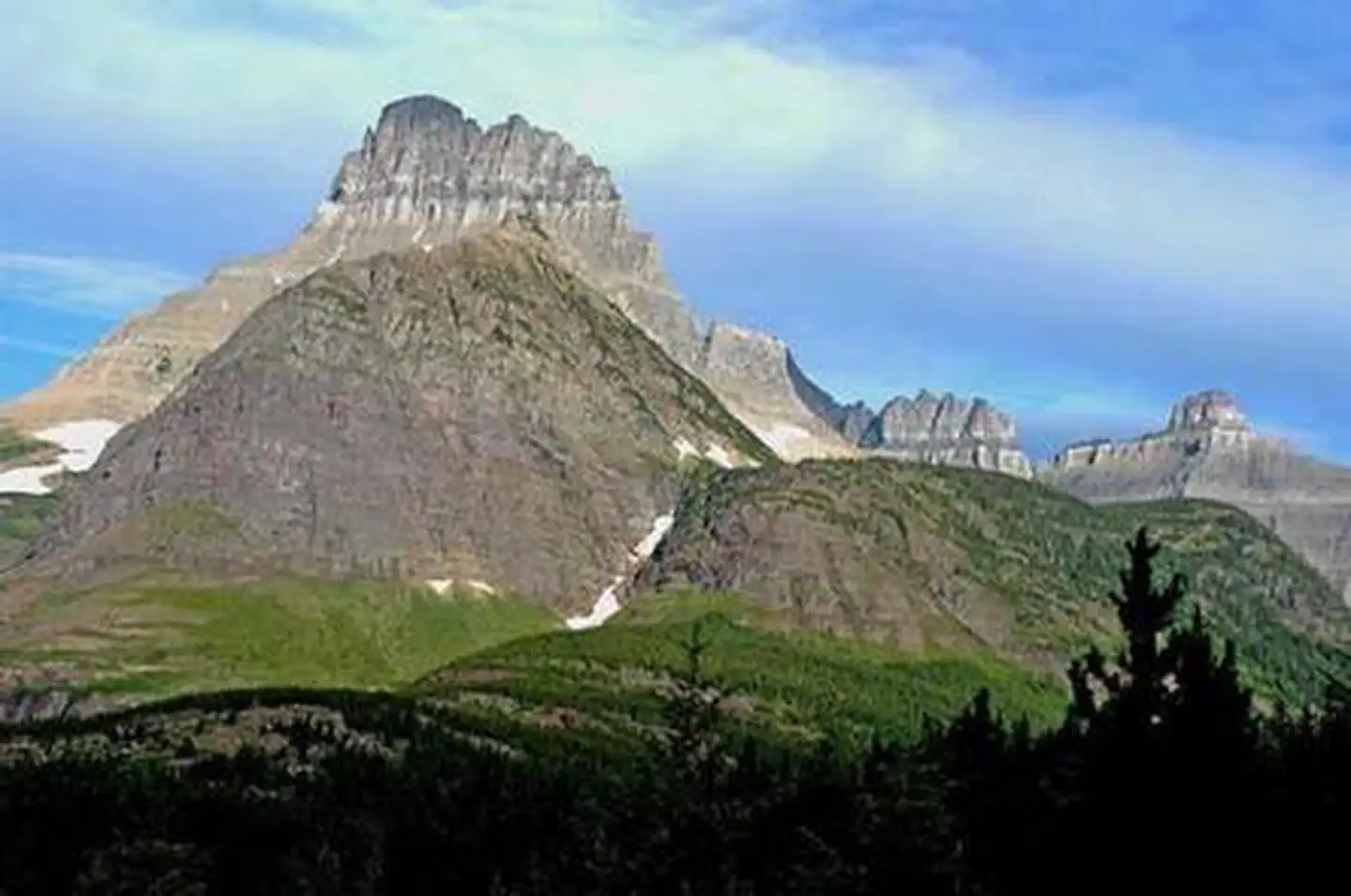 Many Glacier Campground — An alpine peak around Many Glacier