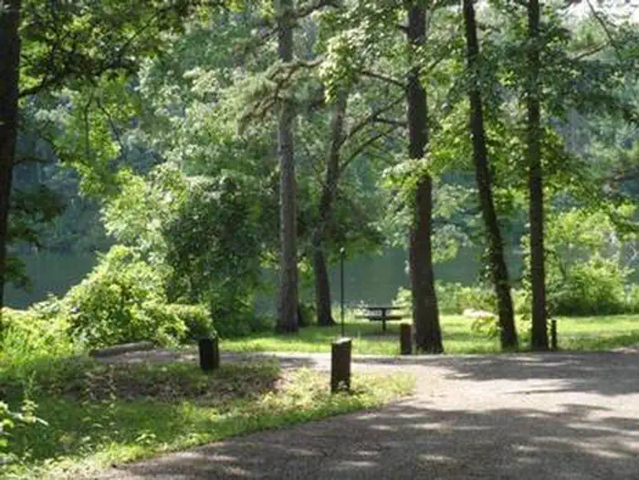 Loggers Lake Campground — View of the campground with lake in background