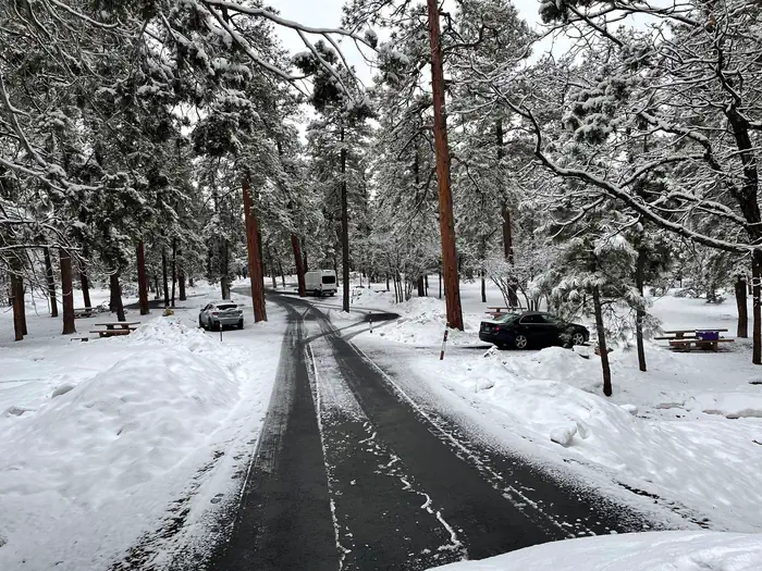 Mather Campground — Winter and spring camping conditions.