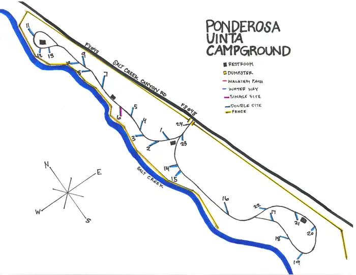 Ponderosa Uinta — Campground Map