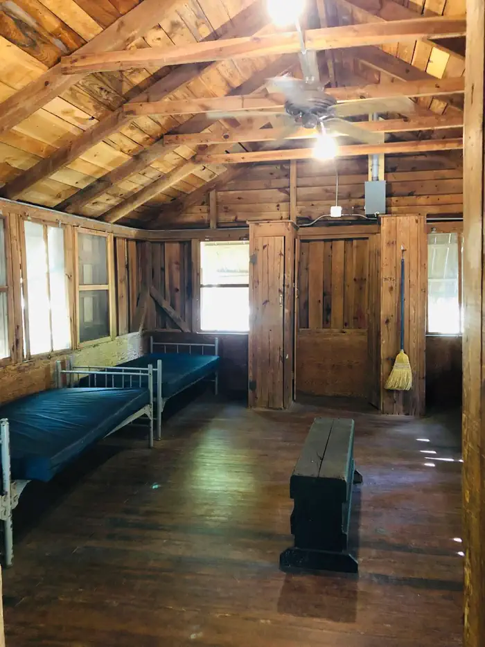 Cabin Camp 3 — Inside of historic 6 person cabin.