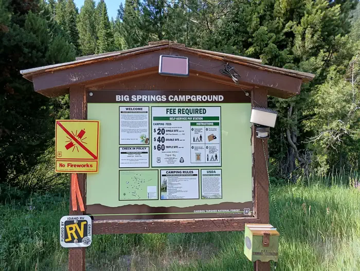 Big Springs - Caribou — Big Springs Campground Kiosk