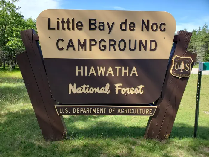 Little Bay De Noc — Little Bay de Noc Campground Sign