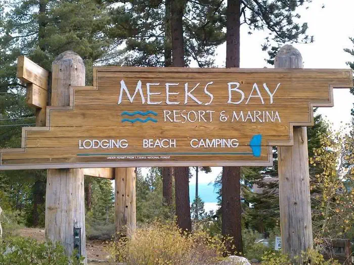Meeks Bay — Meeks Bay Resort Entrance Sign
