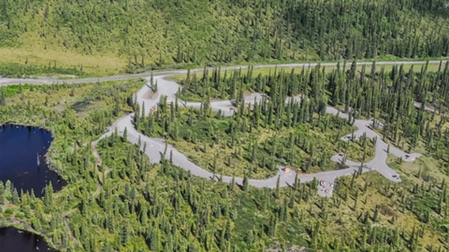 Kendesnii Campground — Aerial View of Kendesnii Campground