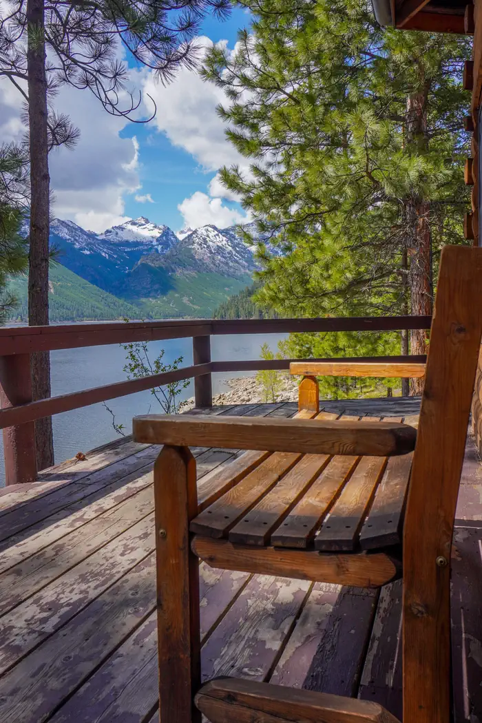 Woods Cabin — Deck view of Lake from Cabin