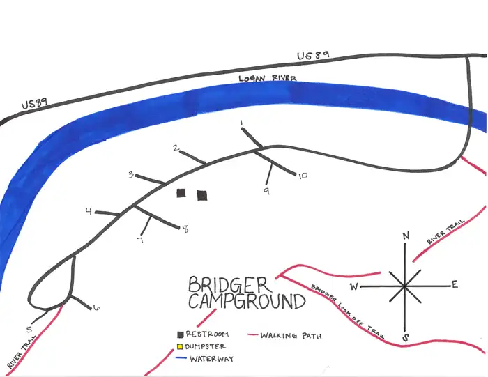 Bridger Campground — Campground Map
