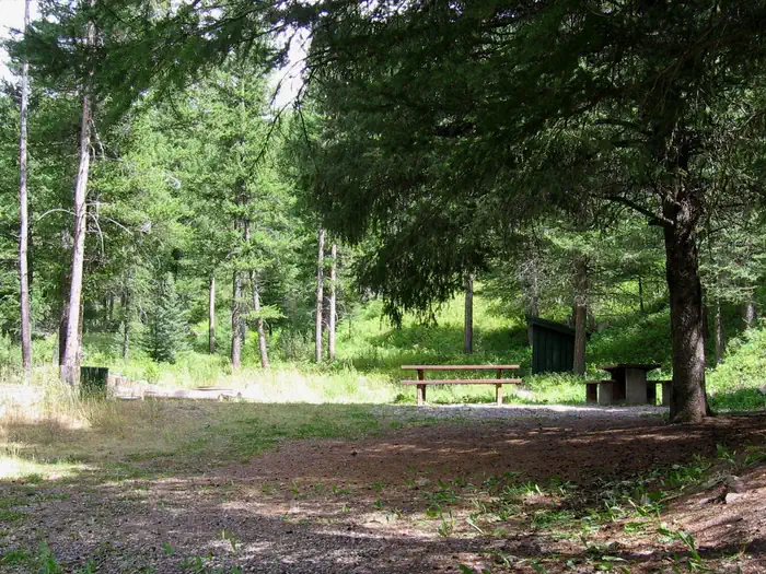 Moose Creek Group Site — Moose Creek Group Area - Picnic tables, fire ring & outhouse