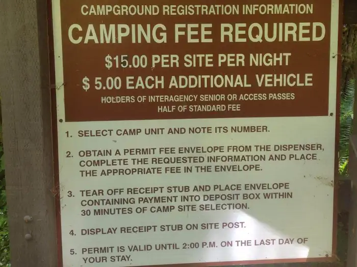 Fan Creek Rec. Site — fee station in Fan Creek Campground