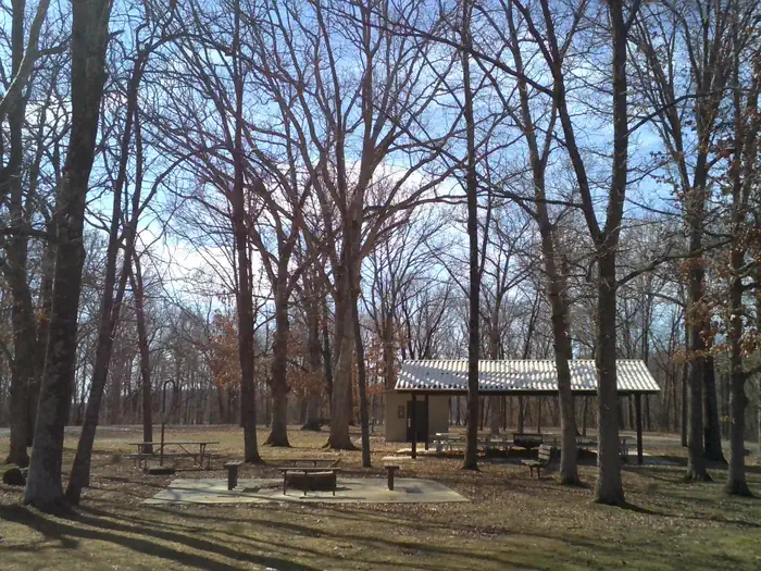 Wilborn Creek (group Camp) β Picnic Shelter, Firepit, and Restroom