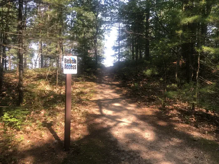 Bay View (Hiawatha National Forest, MI) — A photo of beach access at BAY VIEW