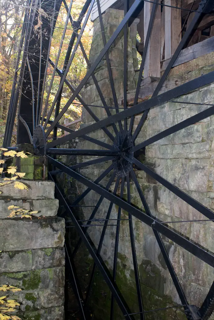 Mill Springs Mill Shelter — Mill Wheel
