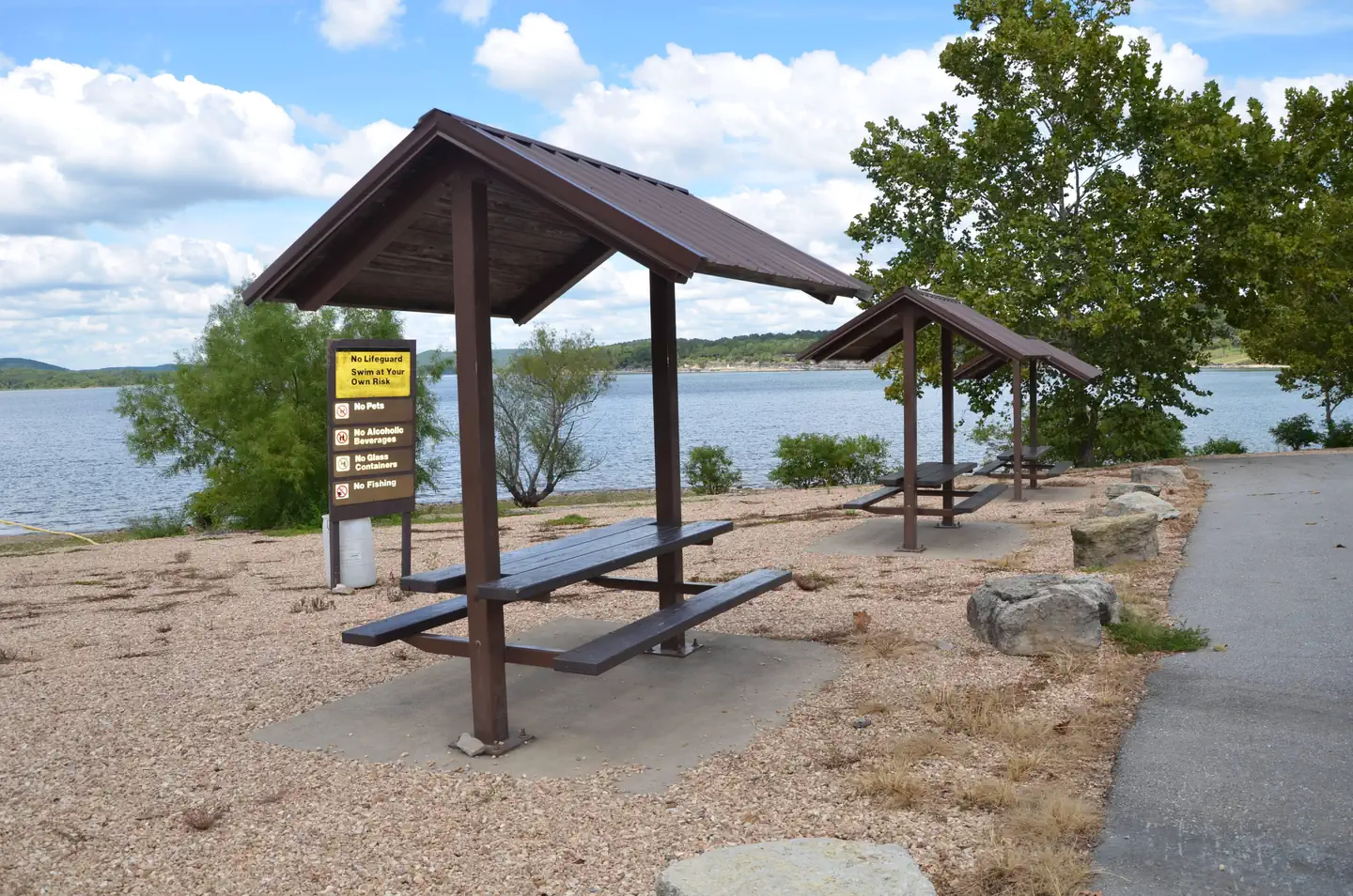 Baxter — Picnic Tables at the Swim Beach