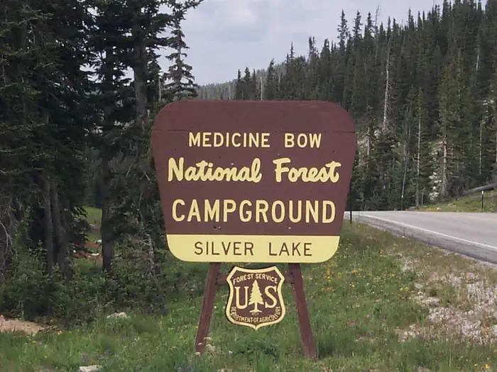 Silver Lake Campground (wy) — Silver Lake CG Sign