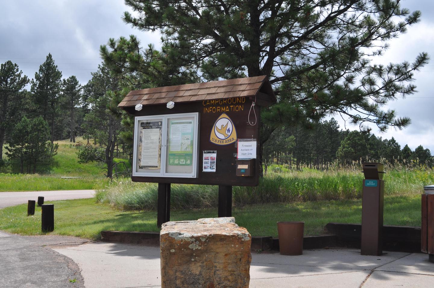 Elk Mountain Campground — Elk Mountain Campground Registration Board