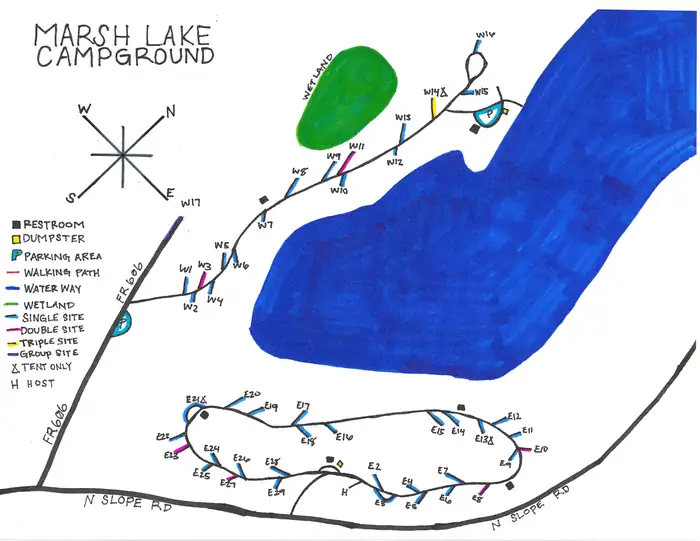Marsh Lake Campground — Campground Map