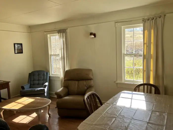 Godman Guard Station — Living room from front door