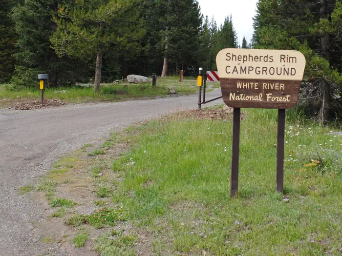 Shepherds Rim Campground — Shepherds Rim Campground Entrance