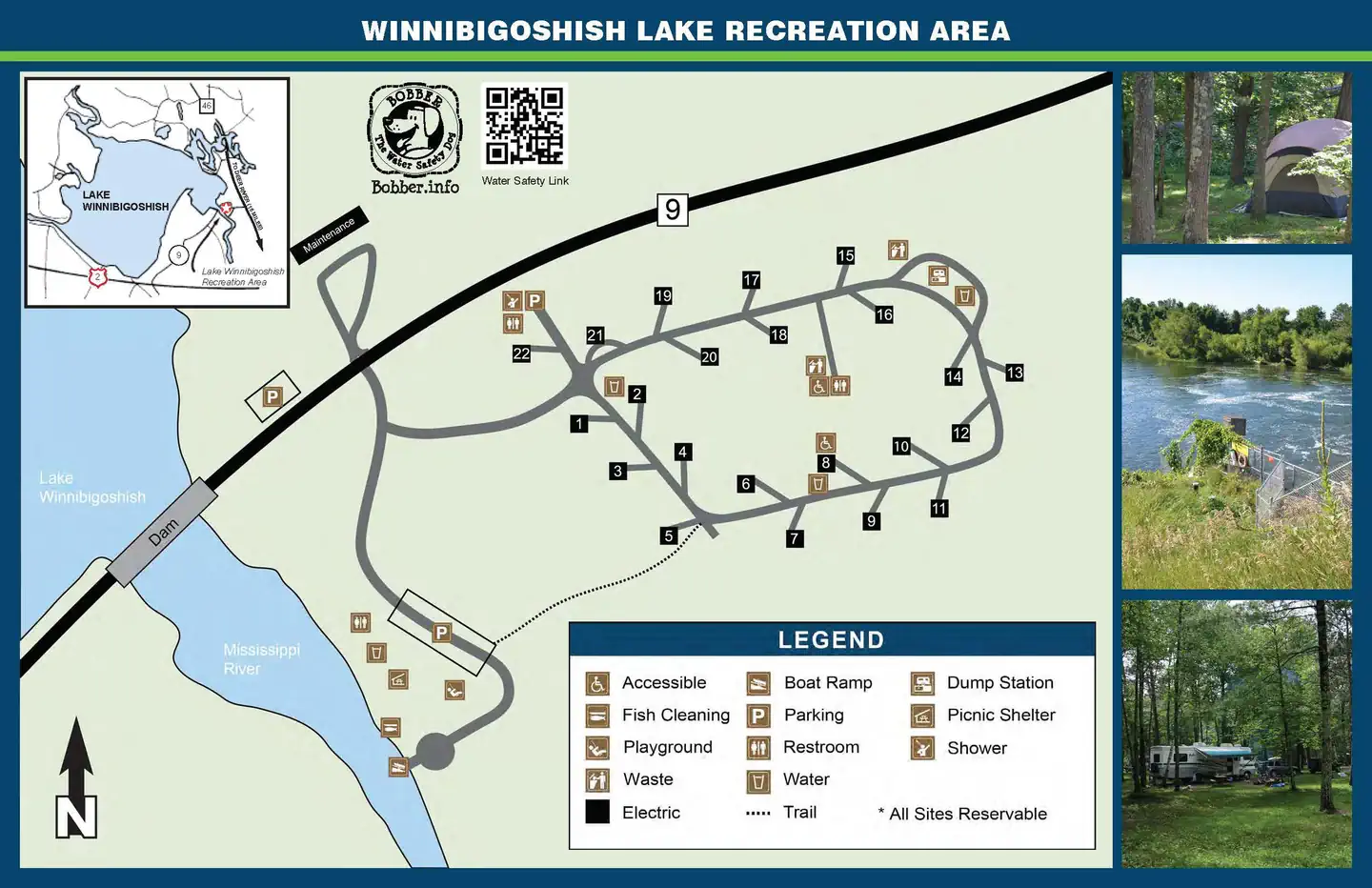 Winnie Dam Campground — Park Map