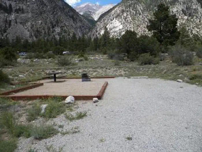 Chalk Lake — Campsite with Chalk Cliffs in background