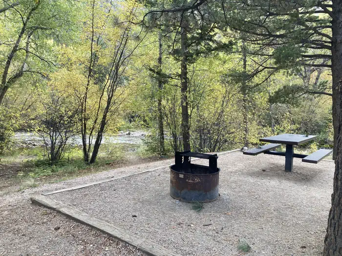 Chalk Lake — Campsite near creek surrounded by trees