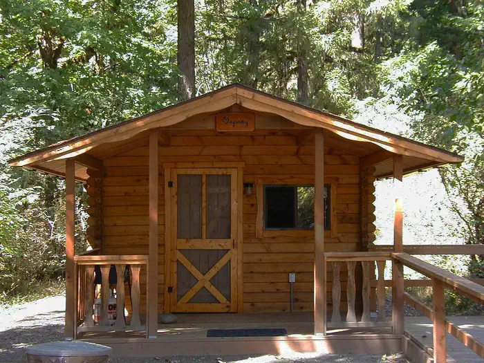Fishermens Bend — one of the cabins at Fishermen's Bend