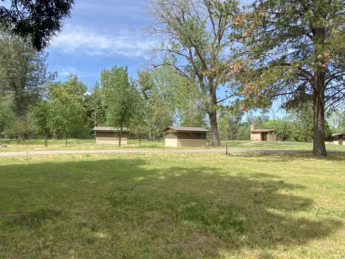 Camp Discovery Group Campground — A group of sleeping cabins and vault toilet