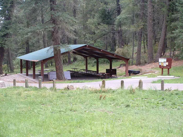 Aspen Group Area (lincoln National Forest, Nm) β Aspen Group Campground ramada for group site.