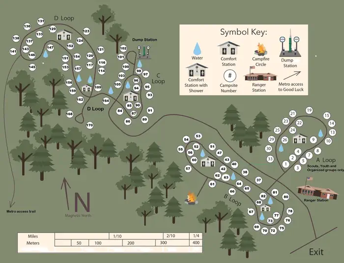 Greenbelt Park Campground — Map of the Greenbelt Park NPS Campground Greenbelt, Maryland