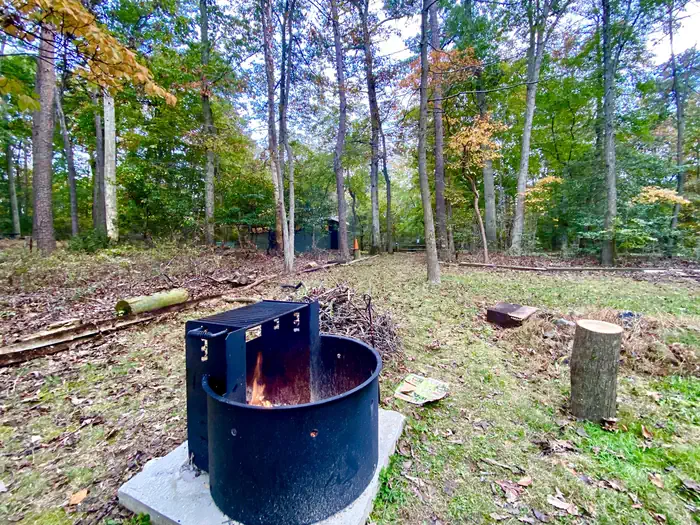 Greenbelt Park Campground — A picture of a grill in the Greenbelt Park Maryland campground
