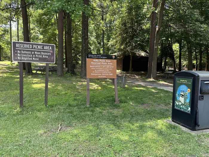 Greenbelt Park Picnic Areas — The entrance to Holly Picnic Area
