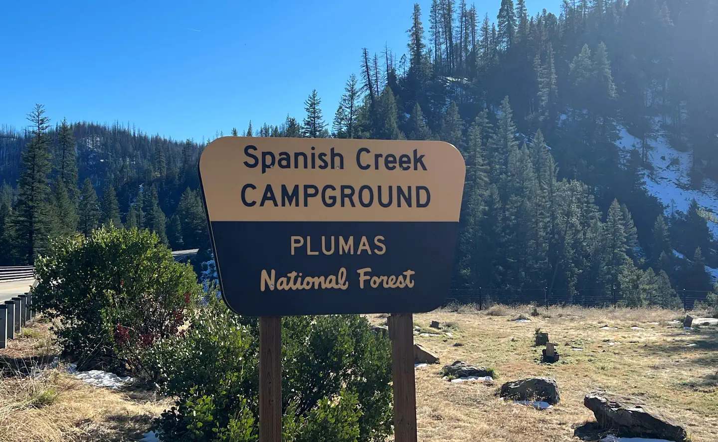 Spanish Creek Campground — Spanish Creek Sign