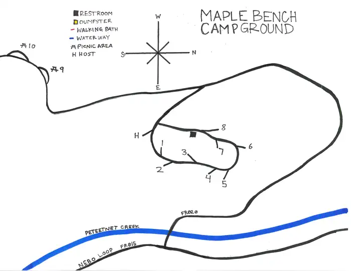 Maple Bench — Campground Map