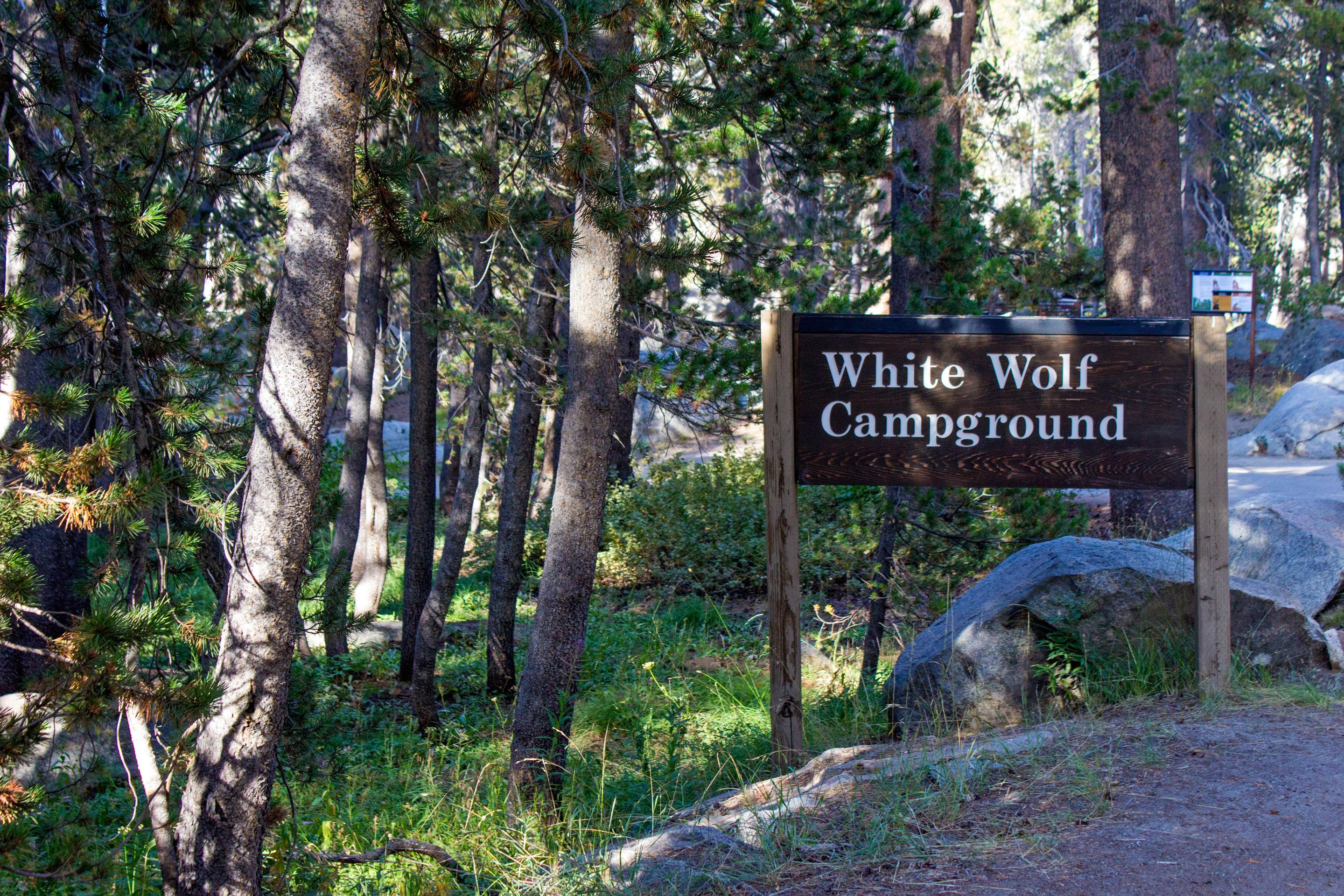 White Wolf Campground — White Wolf Campground Entrance Sign