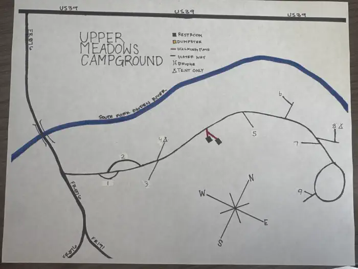 Upper Meadows Campground — Map