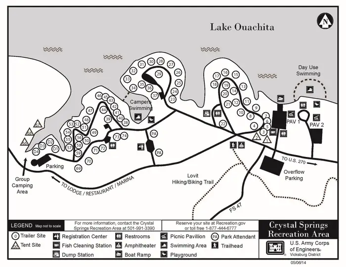 Crystal Springs (ar) — Campground Map