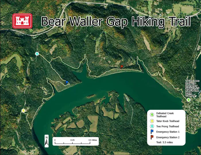 Defeated Creek Campground — Bear Waller Gap Hiking Trail