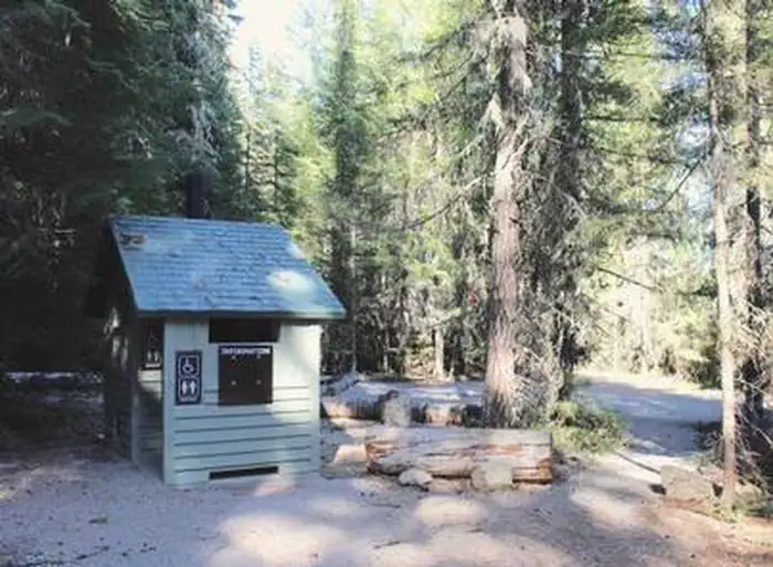 North Arm Campground (Timothy Lake, OR) — Restroom at North Arm