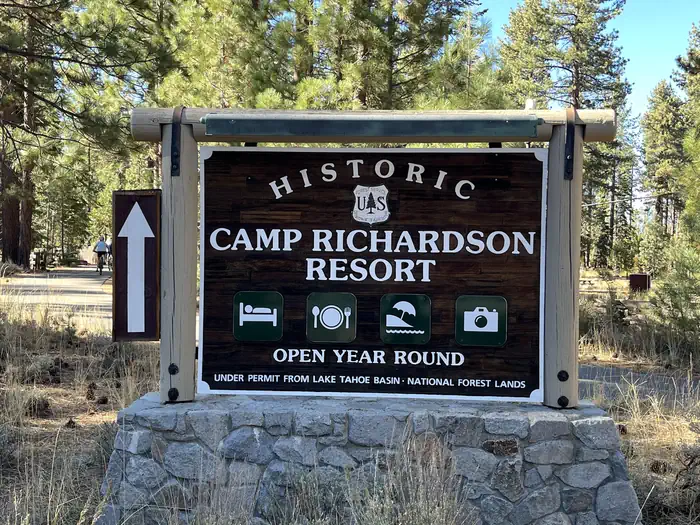 Badgers Den at Camp Richardson Resort — Monument Sign RV