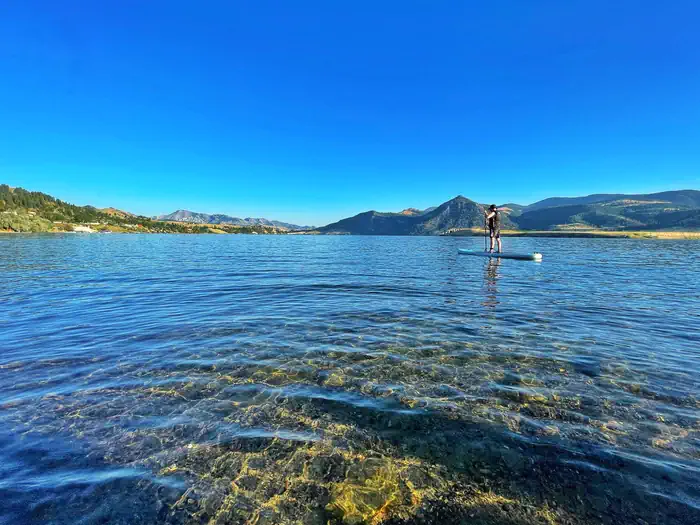 Holter Lake State Rec Area — Paddle boarding near the beach