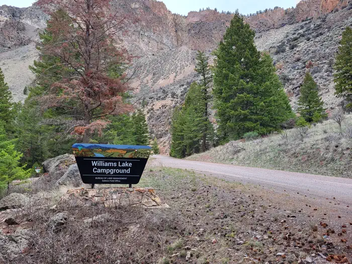 Williams Lake Campground — Williams Lake Campground Entry Sign