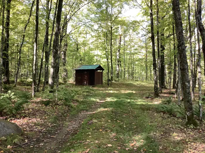 Perch Lake Campground — A photo of vault toilet facility Perch Lake Campground