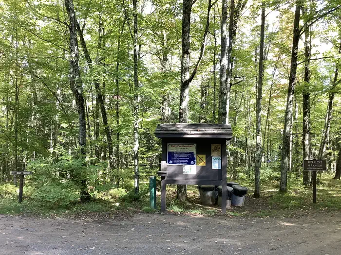 Perch Lake Campground — A photo of entrance kiosk at Perch Lake Campground