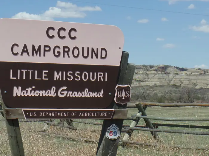 CCC Campground (ND) — Welcome to the CCC Campground on the Little Missouri National Grassland