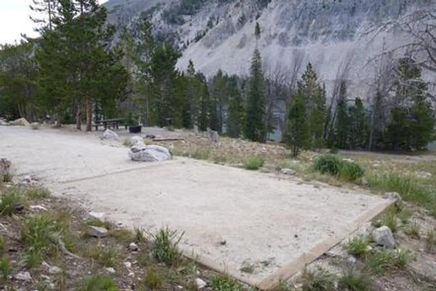 MEADOW LAKE CAMPGROUND — Site 3 (Single Site) Tent Pad - View of Tent Pad Looking Toward Campsite