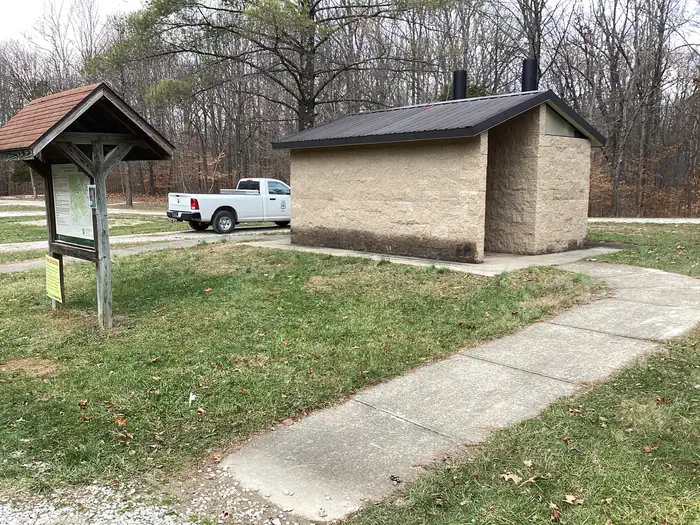 Hickory Ridge Campground — A photo of vault toilets at Hickory Ridge Campground