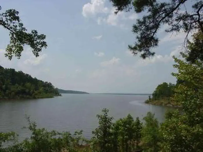 RIVER ROAD — View of Nimrod Lake from the dam area.