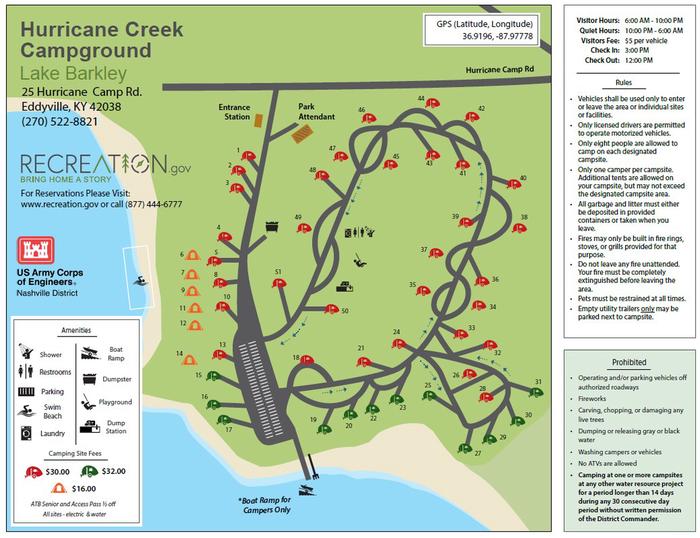 HURRICANE CREEK — Hurricane Creek Campground Map 2026